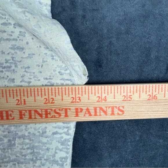 Mambo Australia Women’s Cream/Blue Short Sleeve Burnout Boxy Top Sz Large - Picture 2 of 8